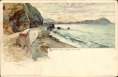 VINTAGE POSTCARD Italy Illustrator Sestri Levante