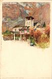 VINTAGE POSTCARD Italy Illustrator Locarno San Vittore