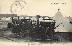 VINTAGE POSTCARD Militaria travelling kitchens