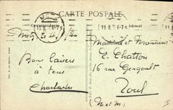 VINTAGE POSTCARD Militaria Rules of the Haeseler Marshal at the station of Metz