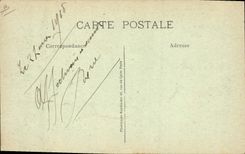 VINTAGE POSTCARD Militaria a historical interview in a town of Flanders the king of England King of the Belgians