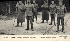 VINTAGE POSTCARD Militaria Posts of English infantry