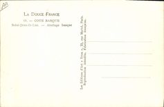 El folklore de la POSTAL de la VENDIMIA dimensiona el vasco santo de basque Jean de Luz Attelage