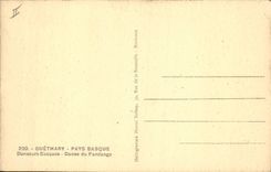 CPA Folklore Guethary Pays basque Danseurs basques Danse du Fandango 
