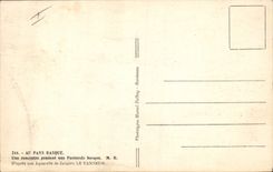 País vasco del folklore de la POSTAL de la VENDIMIA una reunión durante una falda pastoral de Jacques el Tanner