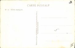 CPA Folklore Tetes basques