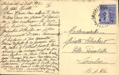 CPA Folklore Pays basque Sur la route Jacques le Tanneur Attelage Boeufs