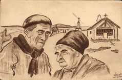 CPA Folklore Pays basque Rappel de souvenirs Legat 