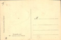 CPA Folklore Type basque Bouvier et son attelage