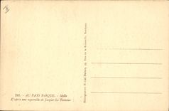 CPA Folklore Au pays basque Idylle Jacques Le Tanneur