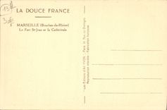 CPA Marseille Le Fort St Jean et la Cathedrale