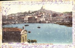 CPA Marseille Vieux Port et Notre Dame de la Garde