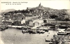 CPA Marseille Bassin du Carenage et Nd de la Garde 