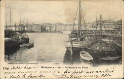 CPA Marseille Interieur du port Bateaux 