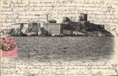 CPA Marseille Le chateau d'If vue prise en mer