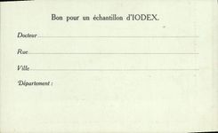 Postcard Iodex Pierre Loudenot Pharmacist Boulevard of Strasbourg Paris 10th