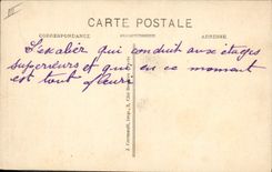 VINTAGE POSTCARD Infirmary Hospital of Whorl Staircase of the house of the patients