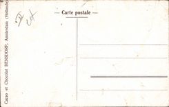 VINTAGE POSTCARD Children Netherlands Folklore Tobacco Pipe Label Tuberculosis