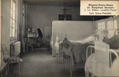 VINTAGE POSTCARD Notre Dame Hospital of the Perpetual Help Street Kleber Levallois Perret Room Sainte Mathilde