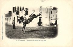 CPA Hippisme Cheval Saumur Sauteur en liberte Capriole