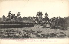 VINTAGE POSTCARD Hippisme Horse Races of Verries 1902 Jump of the ground wall