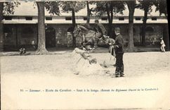 CPA Hippisme Cheval Saumur Ecole du cavalier Saut a la longe
