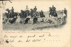 CPA Hippisme Cheval Saumur Saut du mur au Breil 