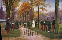 CPA Jeu de quilles Religieuse Militaria Les convalescents Dubonnet