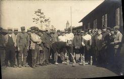 CARTE PHOTO Jeu de quilles Militaria