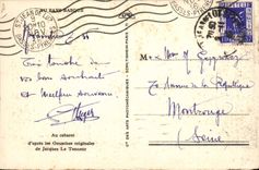 CPA Au pays basque Au cabaret Jacques le Tanneur Jeu de quilles 