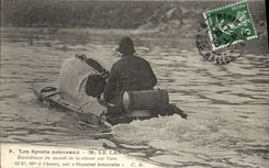 VINTAGE POSTCARD Mr. the Mow Recordman of the world speed on water Rebound Antoinette TOP