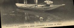 CPA Natation Paulus et Bebe Lavogade se rendant au depart TOP