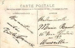 VINTAGE POSTCARD Boat Steamer Tourane MM per heavy weather in the Indian Ocean