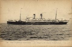 CPA Bateau Nos courriers maritimes Le Timgad de la Cie Generale Transatlantique 