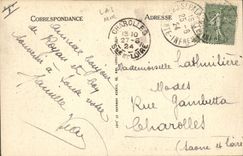 VINTAGE POSTCARD Woman Bathing suit Scene of bath