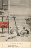 VINTAGE POSTCARD Woman Bathing suit Woman