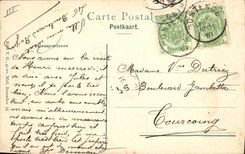 VINTAGE POSTCARD children with the beach Bathing suit