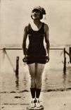 VINTAGE POSTCARD Woman Bathing suit Mack Sennet Comedies