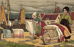 CPA Fantaisie Illustrateur Wells Enfants Pays-Bas Bateaux