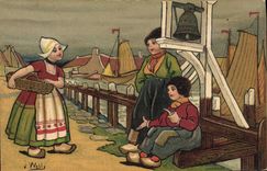 CPA Fantaisie Illustrateur Wells Enfants Pays-Bas Cloche 