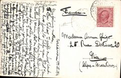 CPA Fantaisie Illustrateur Vieille femme dans la neige