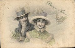 CPA Fantaisie Illustrateur Femme 