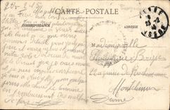 VINTAGE POSTCARD Militaria Lorraine Falls German close to wood to Frehaut Environs to luneville