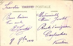 La POSTAL Militaria Bataille de la VENDIMIA del Marne que una sección de la infantería corta el retiro tiene un convoy enemigo tiene Crepy en Valois