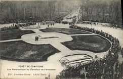 VINTAGE POSTCARD Militaria Drill of Compiegne Panoramic View of the crossroads of the armistice