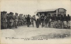 VINTAGE POSTCARD Militaria Hohneck Rencontre 15th battalion of hunters has French foot and of the 171 eme of German infantry