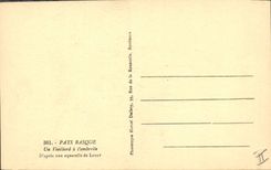 CPA Folklore Legat Pays basque Un vieillard a l'ombrelle 