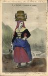 CPA Folklore Pyrenees Femme Paysanne de Laruns 