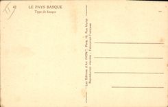 CPA Folklore Yvon Pays basque Type de basque