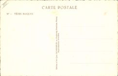 CPA Folklore Tetes basques Femme